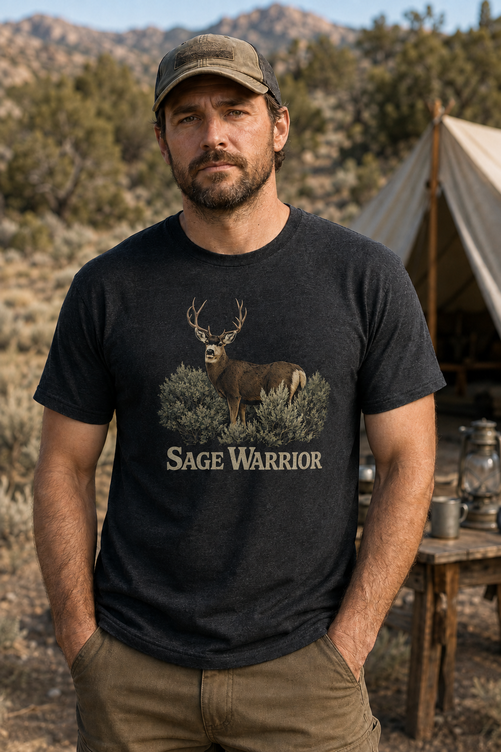 Mule Deer T-Shirt "Sage Warrior" Tee