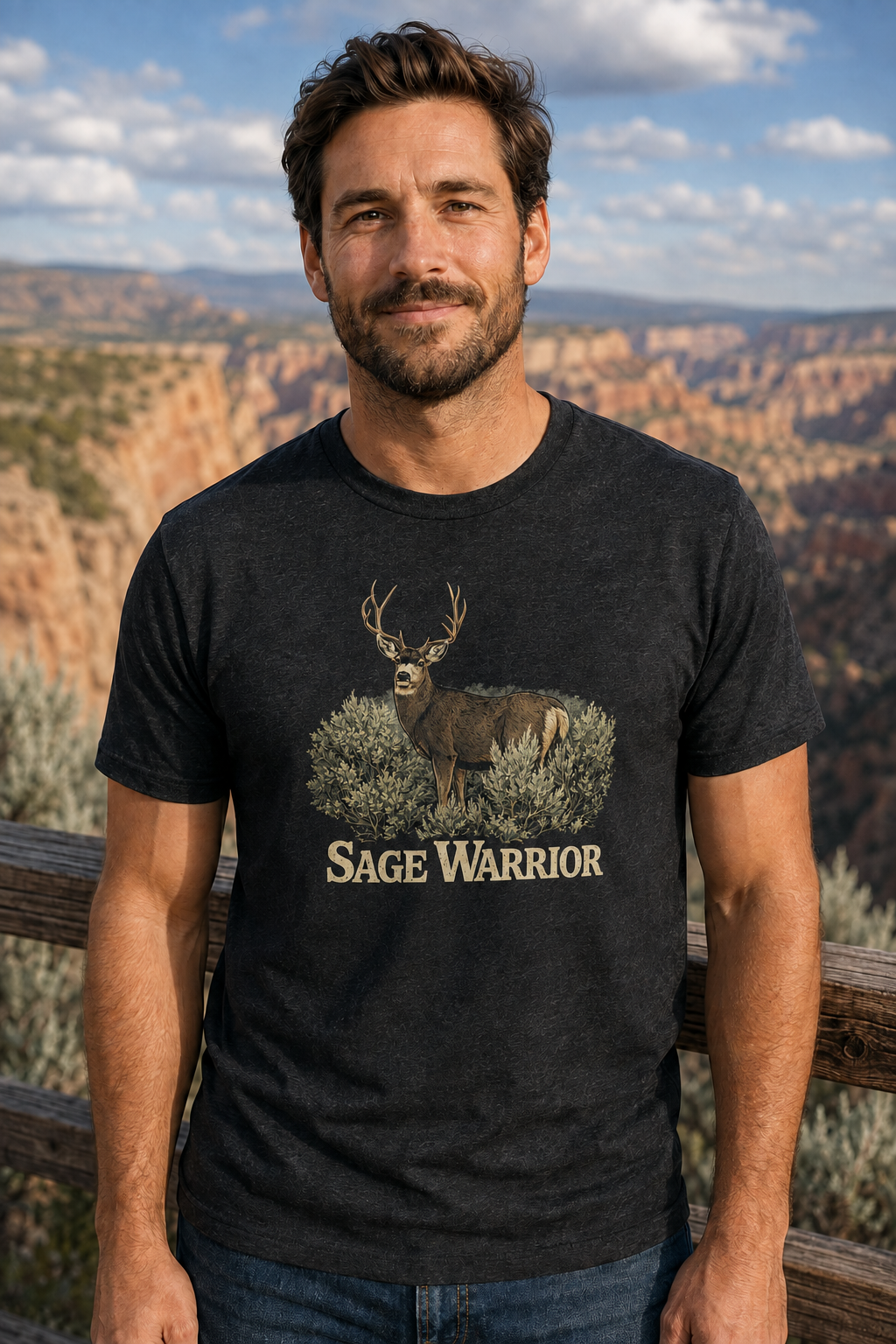 Mule Deer T-Shirt "Sage Warrior" Tee