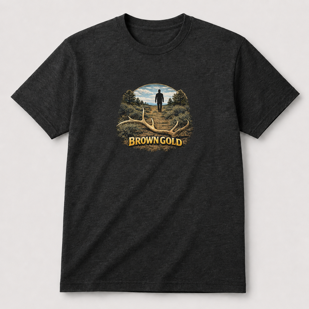 Elk Shed Hunting T-Shirt "Brown Gold" Tee