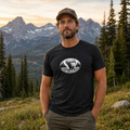Bull Elk Hunting T-Shirt "This Side of Wild" Oval Elk Tee