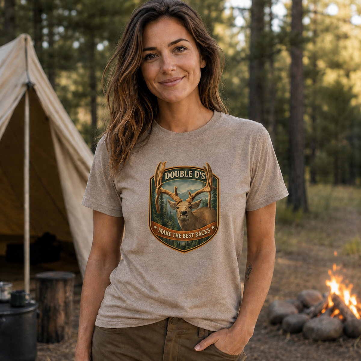 Mule Deer Hunting T-Shirt – “Double D’s Make the Best Racks” Tee