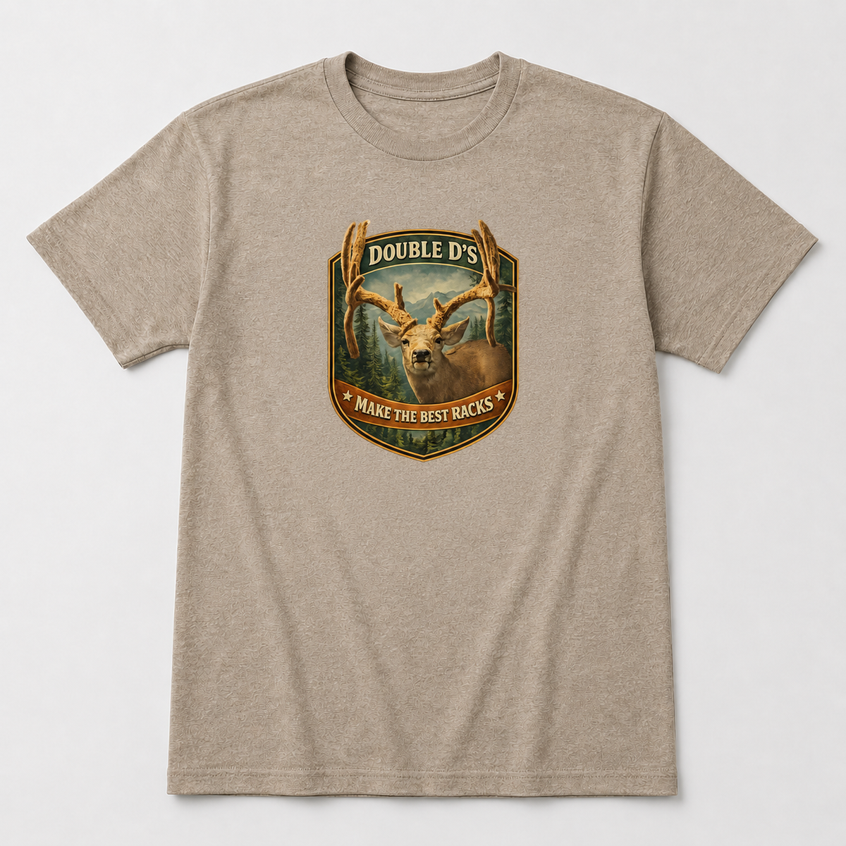 Mule Deer Hunting T-Shirt – “Double D’s Make the Best Racks” Tee