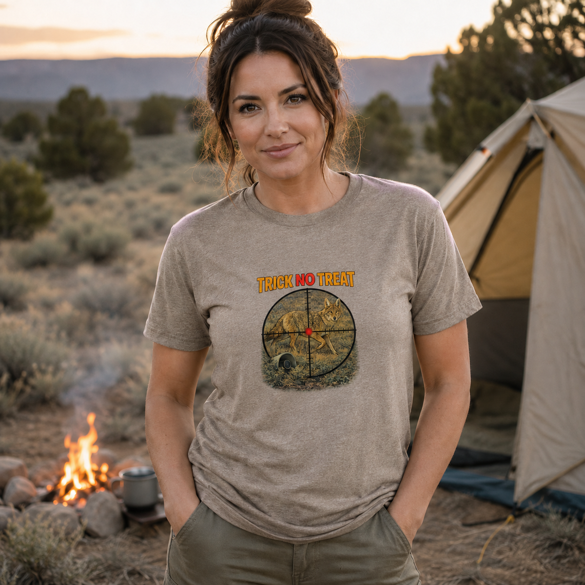 Coyote Hunting T-Shirt "Trick no Treat" Coyote Hunting Tee
