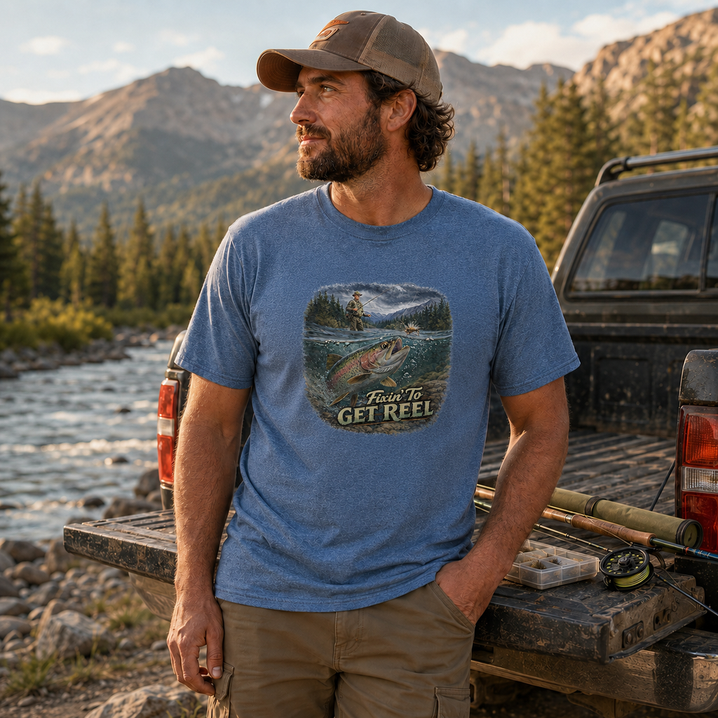 Fly Fishing T-Shirt "Fixen to get Reel" Tee