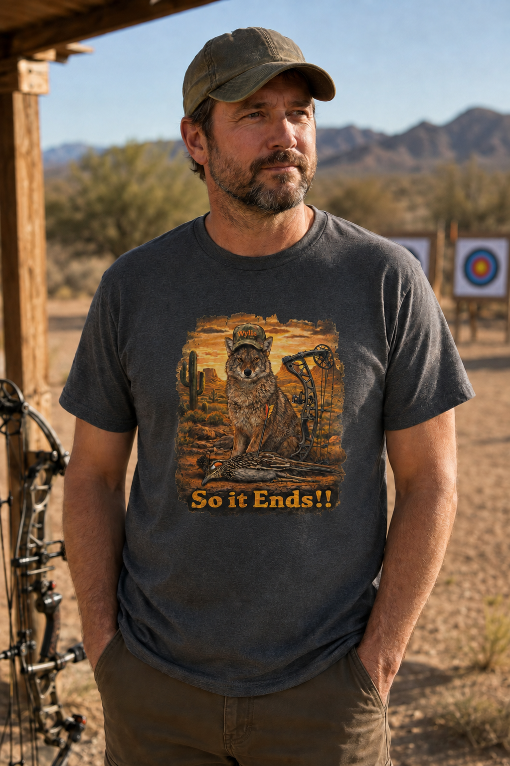 Coyote Hunting T-Shirt "So it Ends..." Humorous Coyote Hunting Tee