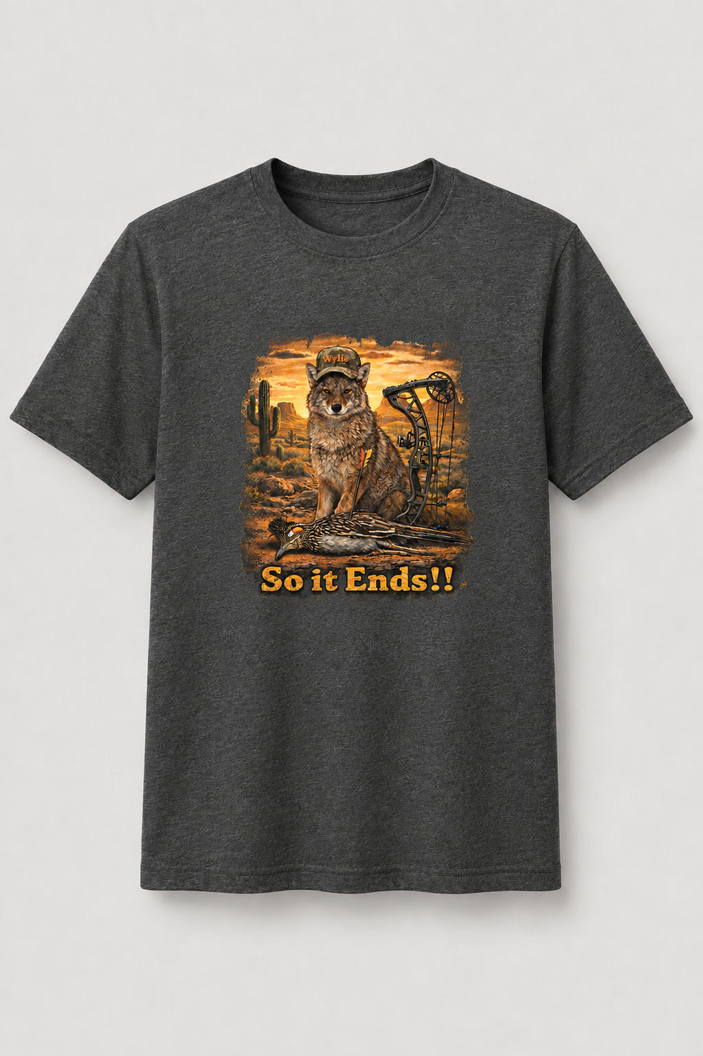 Coyote Hunting T-Shirt "So it Ends..." Humorous Coyote Hunting Tee