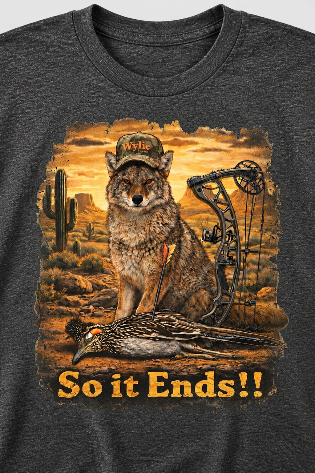 Coyote Hunting T-Shirt "So it Ends..." Humorous Coyote Hunting Tee