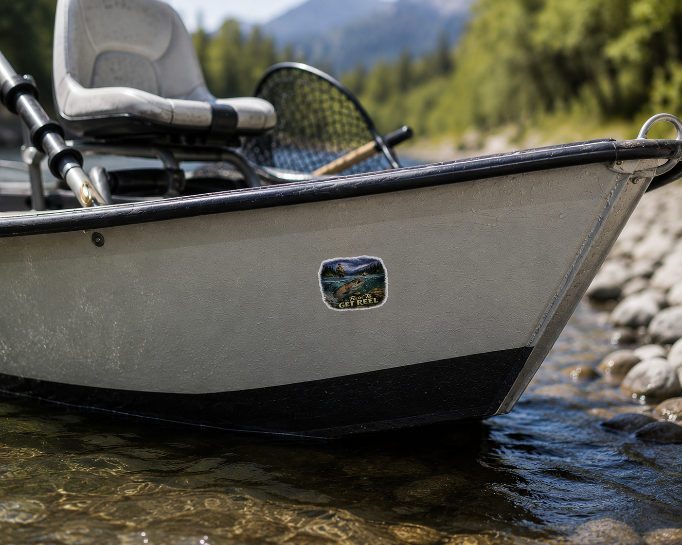 Fly Fishing Waterproof/Vinyl Decal 4" Fixin to get Reel Trout Fishing Sticker
