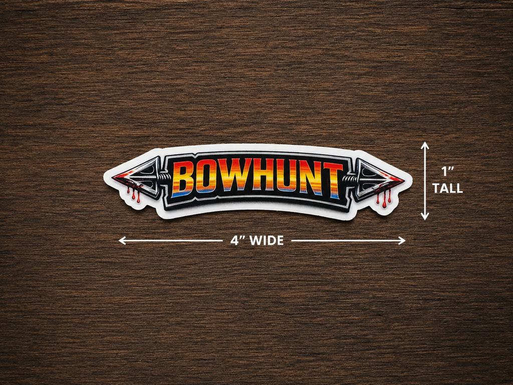 BowHunt Waterproof/Vinyl Decal 4" BowHunt Banner Sticker