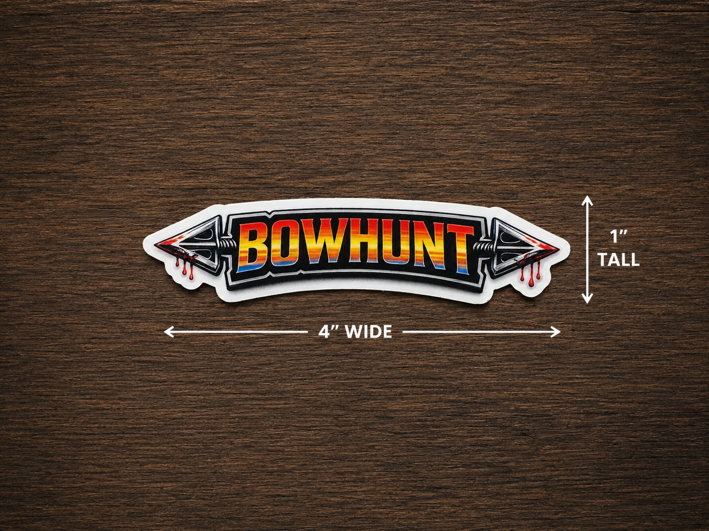 BowHunt Waterproof/Vinyl Decal 4" BowHunt Banner Sticker