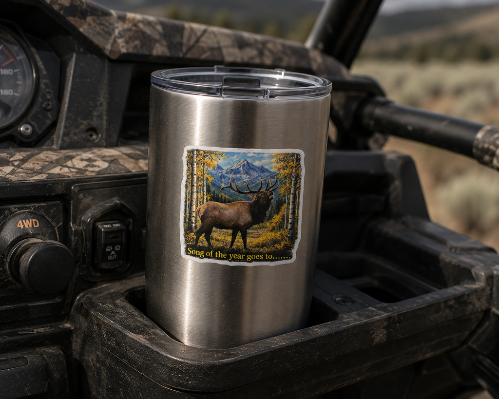 Bull Elk Waterproof/Vinyl Decal 4" Song of the year goes to...Elk Sticker