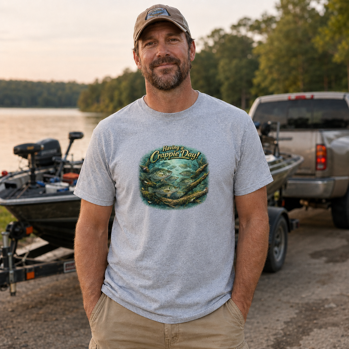 Crappie Fishing T-Shirt – “Having a Crappie Day" Tee