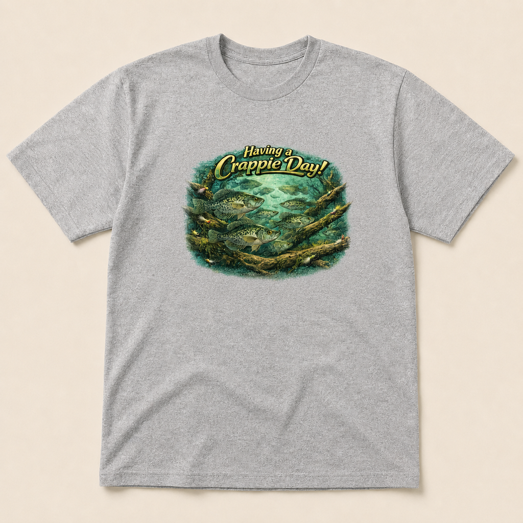 Crappie Fishing T-Shirt – “Having a Crappie Day" Tee