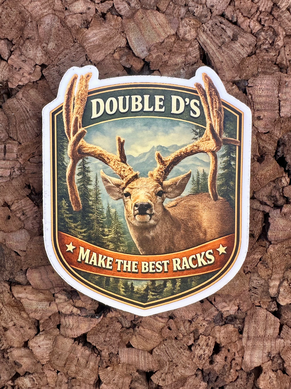 Mule Deer Waterproof/Vinyl Decal 4" Double D's Make the best Racks Deer Sticker