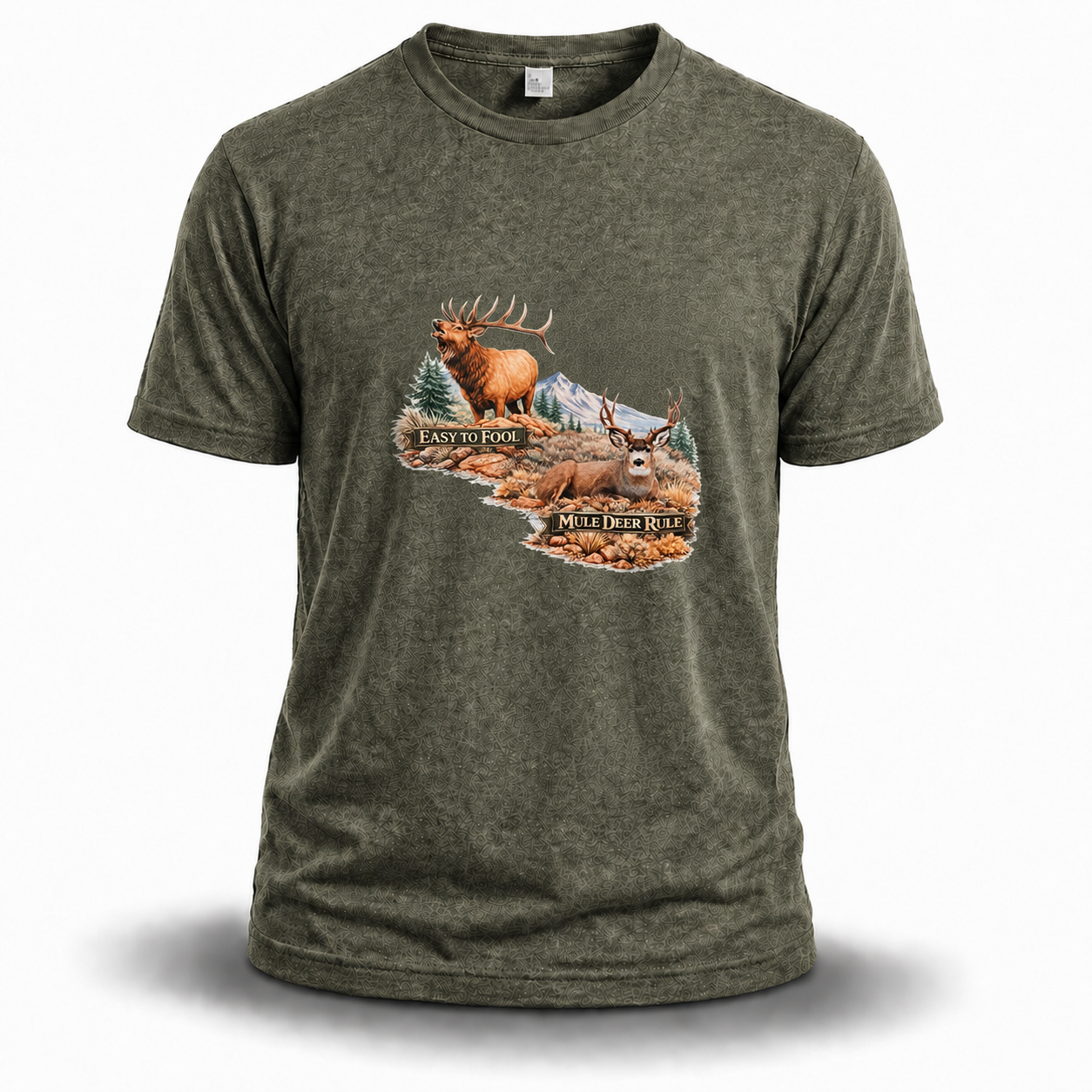 Mule Deer Hunting T-Shirt  "Easy to Fool, Mule Deer Rule"