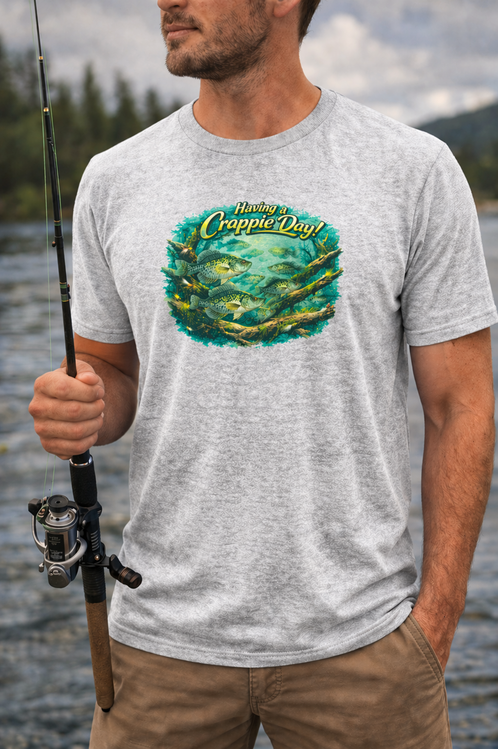 Crappie Fishing T-Shirt – “Having a Crappie Day!”