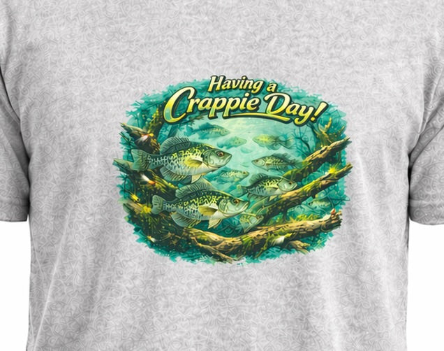 Crappie Fishing T-Shirt – “Having a Crappie Day!”