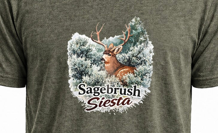 Mule Deer Hunting Shirt – Sagebrush Siesta Tee