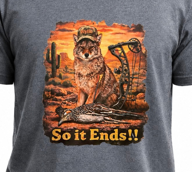 Funny Coyote Hunting Shirt – “So It Ends” Tee