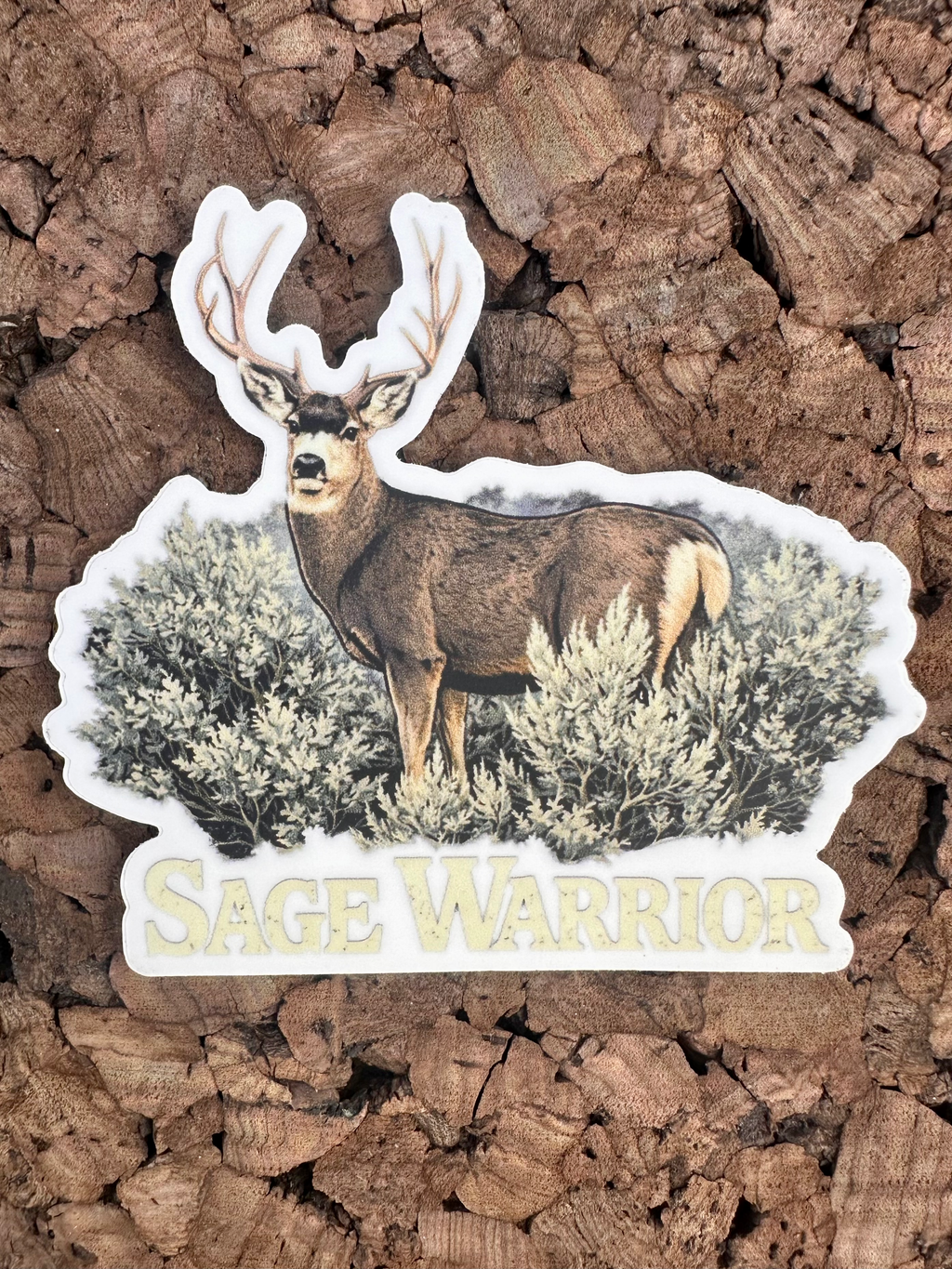 Mule Deer Waterproof/Vinyl Decal 4" Sage Warrior Mule Deer Sticker