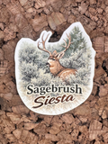 Sagebrush Siesta Mule Deer Sticker – 4" Premium Vinyl Decal