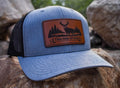 Mule Deer Trucker Hat "This Side of Wild" Mule Deer Leather Patch Cap