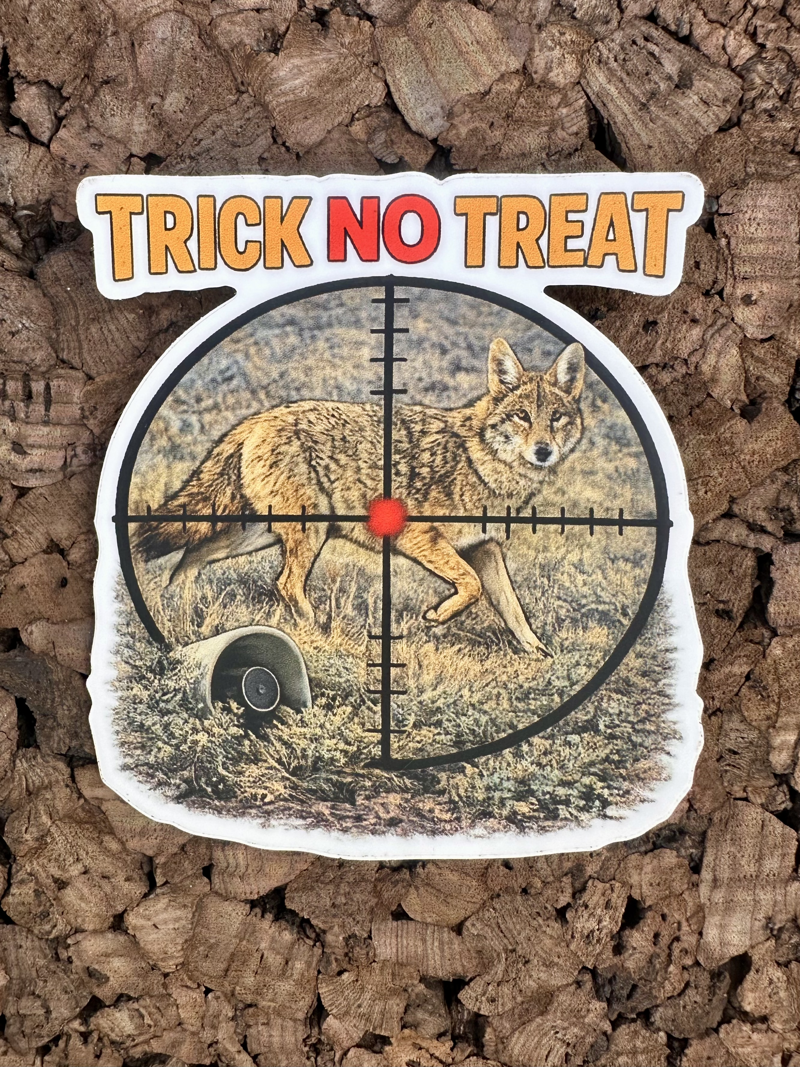 Trick No Treat Coyote Sticker – 4" Premium Vinyl Decal