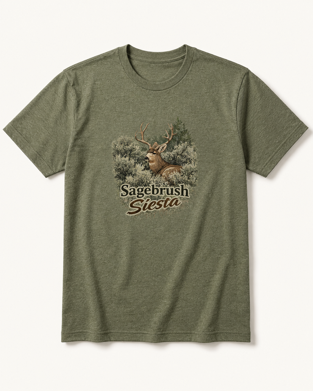 Mule Deer T-Shirt "Sagebrush Siesta" Mule Deer Tee