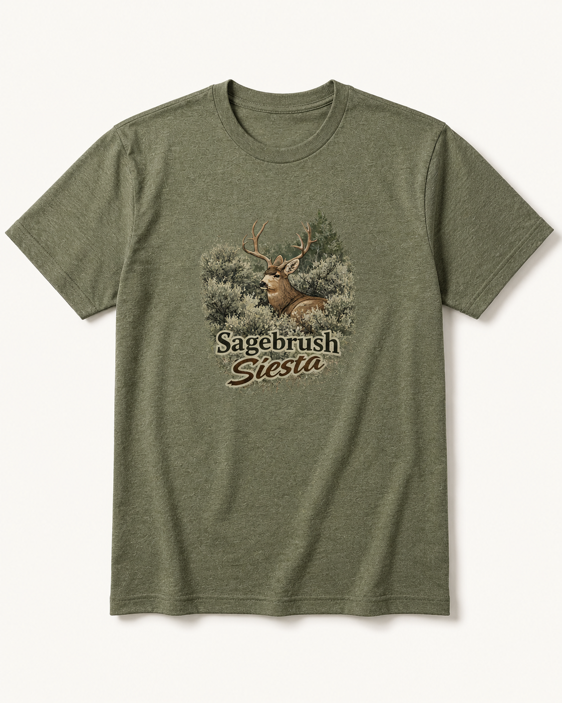 Mule Deer T-Shirt "Sagebrush Siesta" Mule Deer Tee